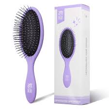 Look for a brush with a metallic core to help hold and then distribute heat from a blow dryer onto hair. Amazon Com Am8 00 Soft Hair Brushes For Women Kids Purple Detangler Brush With Soft Brush Bristles Designed For Natural Long Short Thick Dry Curly Hair Pain Free Hair Brush Set Beauty