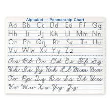 alphabet penmanship chart aop homeschooling