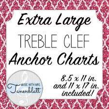 Treble Clef Anchor Charts Glitter Style