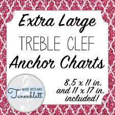 treble clef anchor charts glitter style