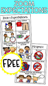 Zoom Expectations Workspace Free Poster For Distance Learning Distance Learning Digital Learning Classroom Kids Online Learning
