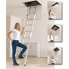 Home Pro 3 Section Attic Ladder Mitre 10 Attic Renovation Attic Apartment Attic Design