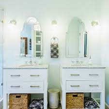 Two freestanding vanity cabinets and separate sinks can also be a useful application. Ideas For Bathrooms With Double Vanities