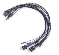 Motherboard Extension Cable Set 22AWG Silver Plating Cord Gold-Plated Plug  Six Kinds POWE LED HDD LED Power SW Reset SW HD Audio Front USB Extension  ...