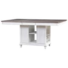 Find the perfect home furnishings at hayneedle, where you can buy online while you explore our room designs and curated looks for tips, ideas & inspiration to help you along the way. Panama Jack By Palmetto Home Sonoma 160 650t 650b Farmhouse Counter Height Table With Wine Bottle Storage Baer S Furniture Pub Tables