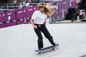 During the 2020 summer olympics, she competed in women's street event. 9ldeljmcjdoxsm
