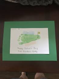 Download Baby Footprint Fathers Day Card Grandpa S Caddy Grandpa Birthday Gifts Baby Footprint Art Toddler Projects