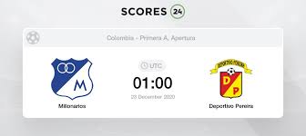 On sofascore livescore you can find all previous millonarios fc vs deportivo pereira results sorted by their h2h matches. Millonarios Vs Deportivo Pereira Head To Head For 23 December 2020