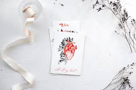 Draw some small, black hearts around the watercolor hearts, then add two rows of dashed. Watercolor Anatomical Heart Clipart Valentine Clipart With Watercolor Flowers And Heart In Illustrations On Yellow Images Creative Store