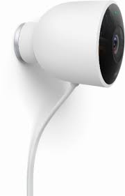 Yes during daylight, grey and black in low light conditions. Fry S Food Stores Nest Cam Outdoor Security Camera White 1 Ct