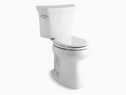 The elongated bowl and seat look a bit like an oval when viewed from above. Kohler K 3889 Highline Comfort Height Elongated 1 28 Gpf Toilet Kohler