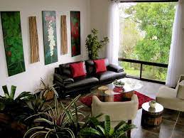 Awesome Indoor Plant Decoration Ideas With Comfortable Black Leather Living Room Plants Living Room Plants Decor Simple Living Room Decor