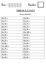journal d une pe ordinaire exercice de calcul mental exercices de multiplication exercices tables de multiplication