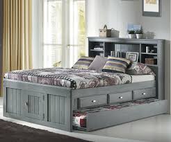 See more ideas about kid beds, kids bunk beds, kids bedroom. Charcoal Full Size Bookcase Captains Bed W Trundle Kfw
