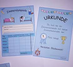Eine Zimmerolympiade Darf Auf Einer Klassenfahrt Nicht Fehlen Naturlich Gibt Es Im Anschluss Auch Eine Auszeichnung Klassenfahrt Schullandheim Grundschule