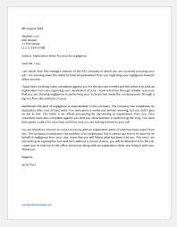 Letters of explanations for derogatory tradelines * letter of explanations will be required for the following: Explanation Letter For Security Negligence Word Excel Templates