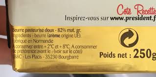 Beurre Tendre Doux President 250 G