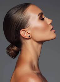 Black Moissanite 1.00 Carat 14K Yellow Gold Round solitaire Push backing  earring