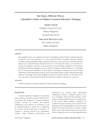 Also examined was filipino/filipino american identity and how these perceptions of identity were this research paper is an empirical, qualitative study delving into colonial mentality, a theory which. Pdf One Dance Different Moves A Qualitative Study On Filipino Counselor Educators Pedagogy