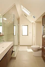 Impressive Broan Exhaust Fans In Bathroom Contemporary With Compound Wall Next To Vaulted Ceilings Crown Mou Narrow Bathroom Designs Loft Bathroom Attic Design