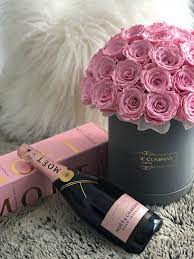 Champagne delivery in london from single bottles to a case of 12 bottles. The Rose Company London Rose Box Birthday Flowers Happy Birthday Flower Flower Box Gift