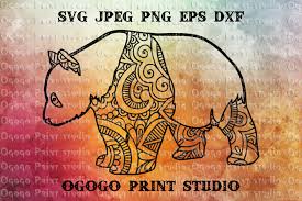 Download Mandala Style Panda Svg Zentangle Svg Mom Bear Svg Mama 230697 Cut Files Design Bundles