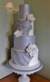 Elegant 4 Tier Silver Grey Marble Wedding Cake With Sugar Roses Geode Cake Wedding Wedding Anniversary Cakes Gray Wedding Cake