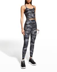 Beyond Yoga Caught In The Midi Cheetah Print Leggings In Silver Mist Camo Modesens