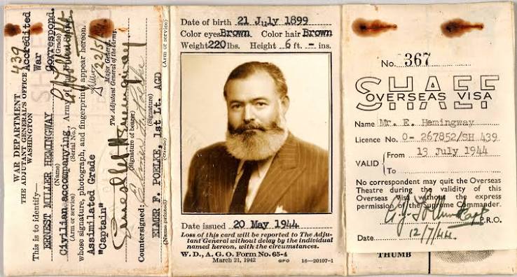 Hemingway Was a Pack Rat. Here's What His Mementos Reveal. - The New York  Times