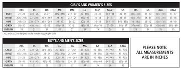 weissman costumes size chart 2019