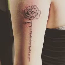 Delicate Peony Memorial Tattoo For A Brave First Timer Mustaamotattoo Mustaamo Girlytattoo Memorialtattoo P Writing Tattoos Delicate Flower Tattoo Tattoos