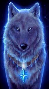 Joker Bla Dieren Behang Anime Wolf Wolven Kunst