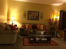 Orange Yellow And Red In Harmony My Cozy Living Room Brown Living Room Cozy Living Rooms Home Decor