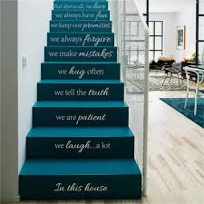 That immigrant spirit of limitless po. Vinyl Stair Decals In This House We Do Quote Decals For Staircase Riser Decor Staircase Sticker
