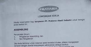 Maybe you would like to learn more about one of these? Lowongan Kerja Pt Pratama Abadi Industri Info Loker Karawang