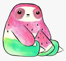 Kawaii is the japanese culture of cuteness. Sloth Clipart Fruit Kawaii Cute Watermelon Drawing Hd Png Download Kindpng