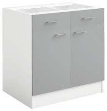 meuble bas 2 portes 2 tiroirs bali gris l 80 x h 82 x p 57 6 cm brico depot meuble bas meuble bali tiroir