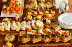 Catering Fourchette Buffet Table Canape Sandwiches And Snacks Stock Photo Picture And Royalty Free Image Image 124930555