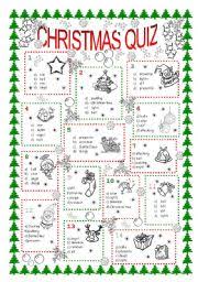 A little glue, some glitter, and a few basic craft supplies equal loads of easy christmas ornaments for kids to make. Christmas Grammar Quiz Key Included Esl Worksheet By Katiana