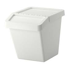Sortera White Waste Sorting Bin With Lid 37 L Ikea Opbergbakken Ikea Opberg Ideeen