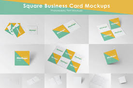 People/clients/customer will always look closely and get more curious, just because of the shape of the card. Free Square Business Card Mockups Creativetacos