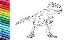 Select from 35970 printable coloring pages of cartoons, animals, nature, bible and many more. How To Draw The T Rex From Jurassic World Fallen Kingdom Dinosaur Color Pages For Children Youtube