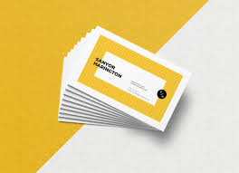 Business card and gift card mockup. Realistic Stacked Business Card Mockup Graphicsegg