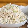 Classic creamy macaroni salad is an easy dish to put together the night before your potluck. 1