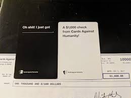 Maybe you would like to learn more about one of these? Cards Against Humanity Sends Checks To Their Lowest Earning Customers And It S Bringing Attention To Wealth Inequality Bored Panda
