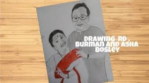 I did an interview with rd on asha and her songs and on. Drawing Rd Burman And Asha Bhosley Sketch Time Lapse The Roclstar Artist Youtube