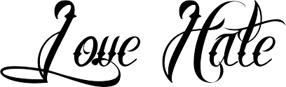 Tattoo Png Love Hate Tattoo Love Hate Tattoo Rest In Peace Cursive 408698 Vippng