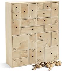 Amazon Com Hyggehaus Diy Wooden Advent Calendar With Drawers And Number Embellishments Chr Wooden Advent Calendar Halloween Countdown Calendar Kids Calendar