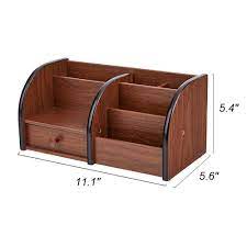 You can diy your office space if you need 2 or more. Wooden Desktop Organizer With Drawer And 5 Compartments
