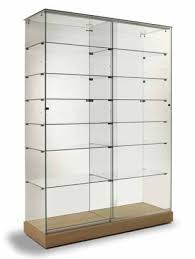 Vitrina Expositora En Cristal De Dos Puertas Y 6 Estantes En Vidrio Vitrinas Vitrinas De Cristal Vitrinas De Vidrio